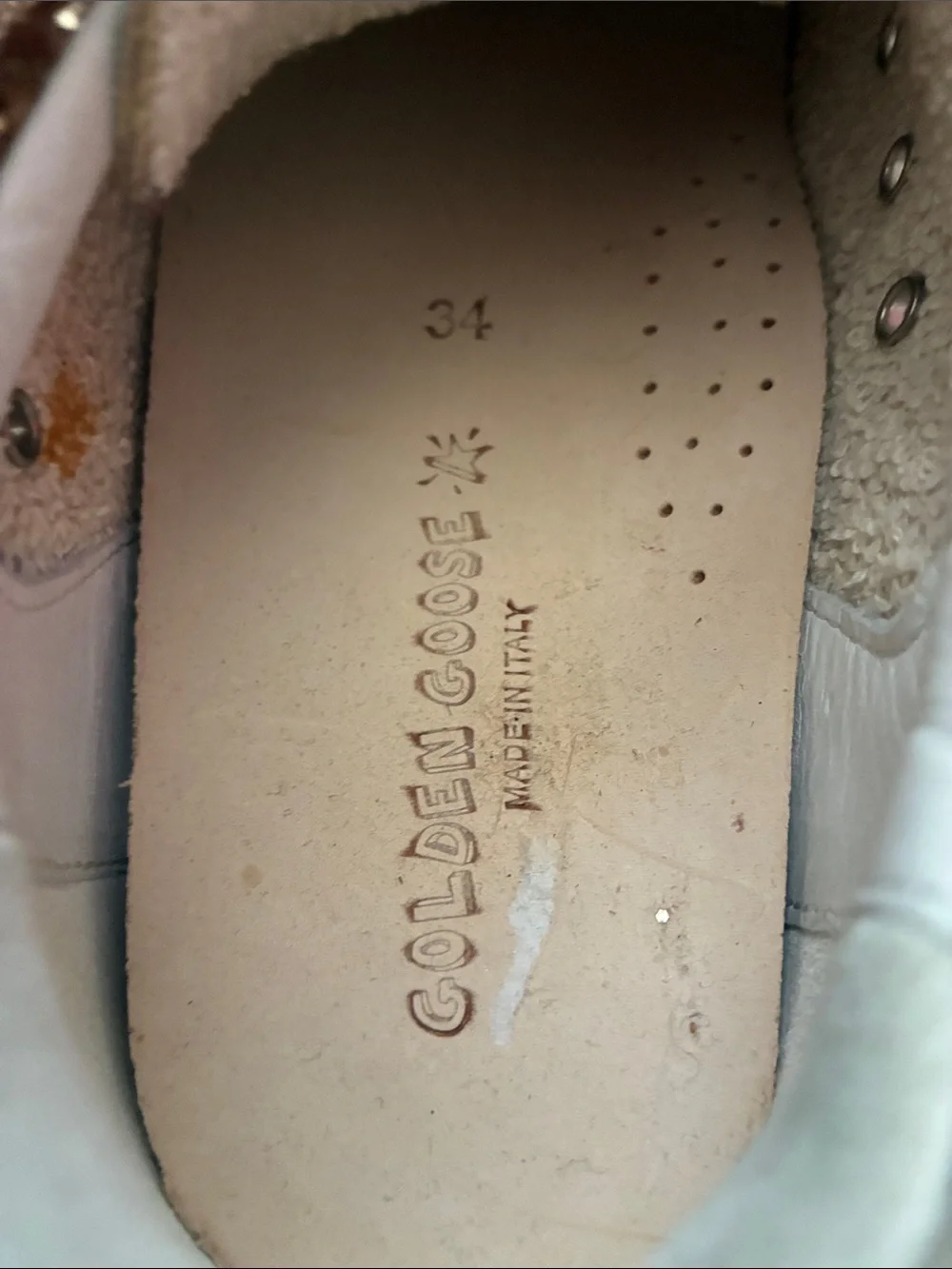 Golden Goose White Leather Insole Sneakers - Picture 2 of 2